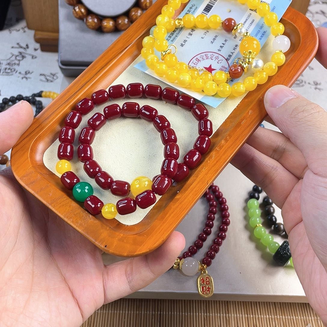 南红玛瑙手饰银S925镀金镶嵌