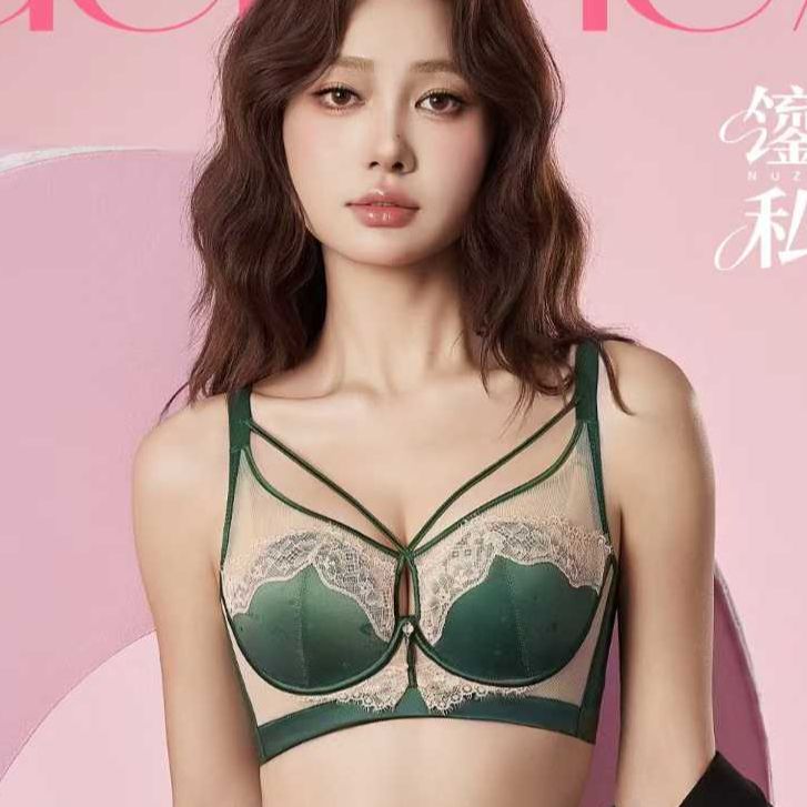 【大姑专属】奢华缎面内衣女轻薄芒果杯软钢圈调整型文胸罩3616