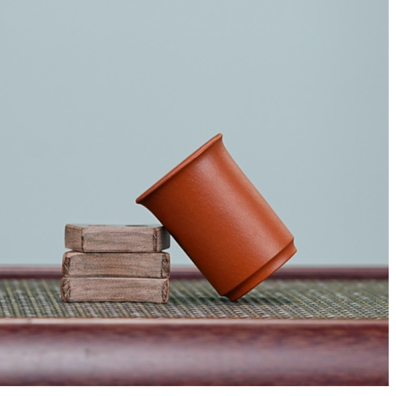 宜兴紫砂壶黄龙山原矿朱砂闻香杯主人杯