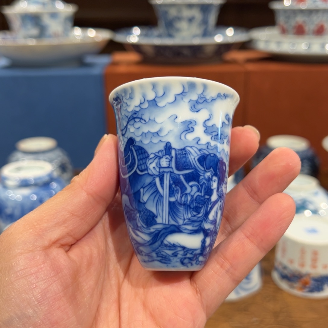 晓竹窑人物蚊香杯