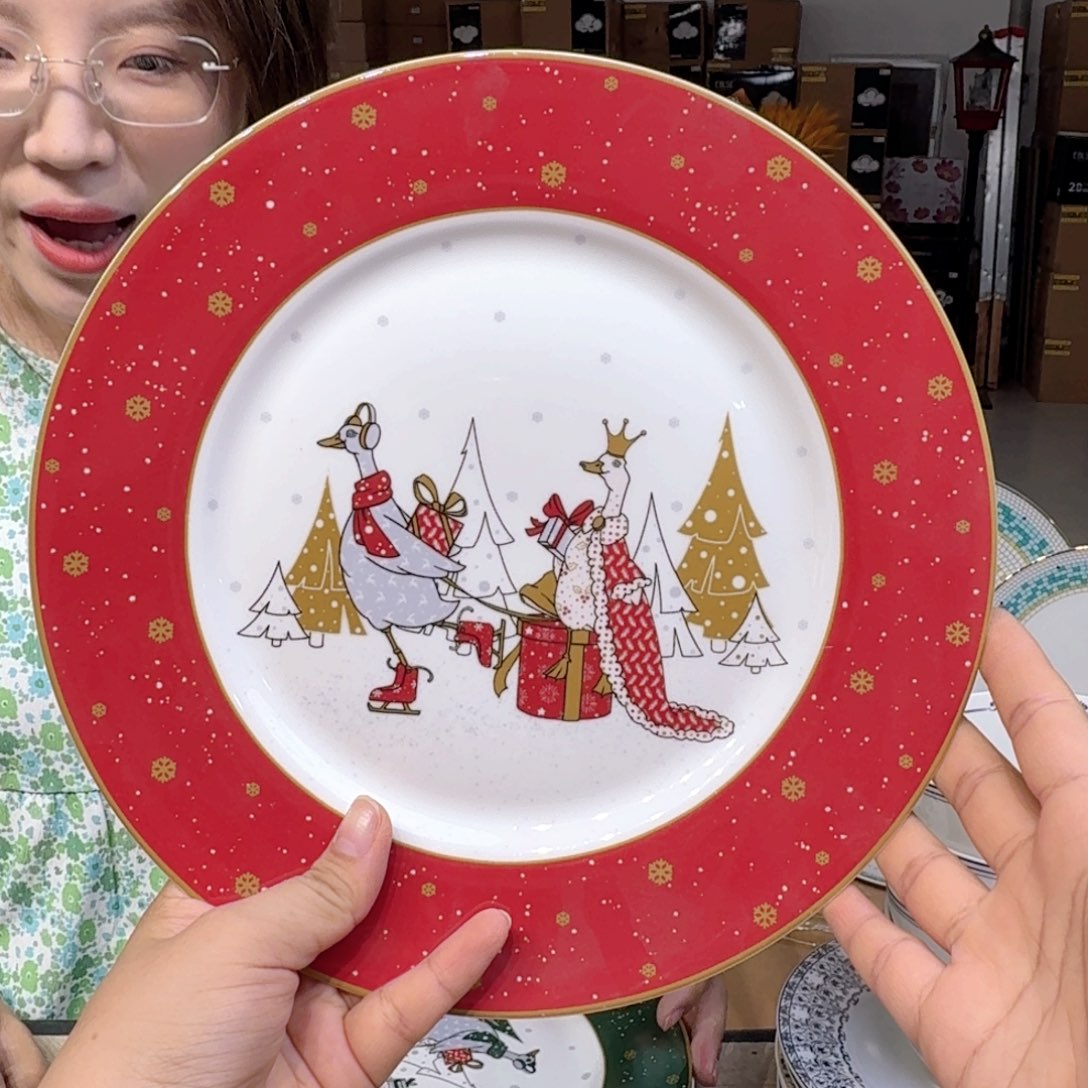 骨瓷10英寸平盘25cm一个大盘不忒不还