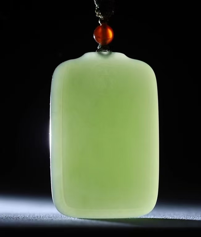 青海鸭蛋青平安牌新款百搭无事牌