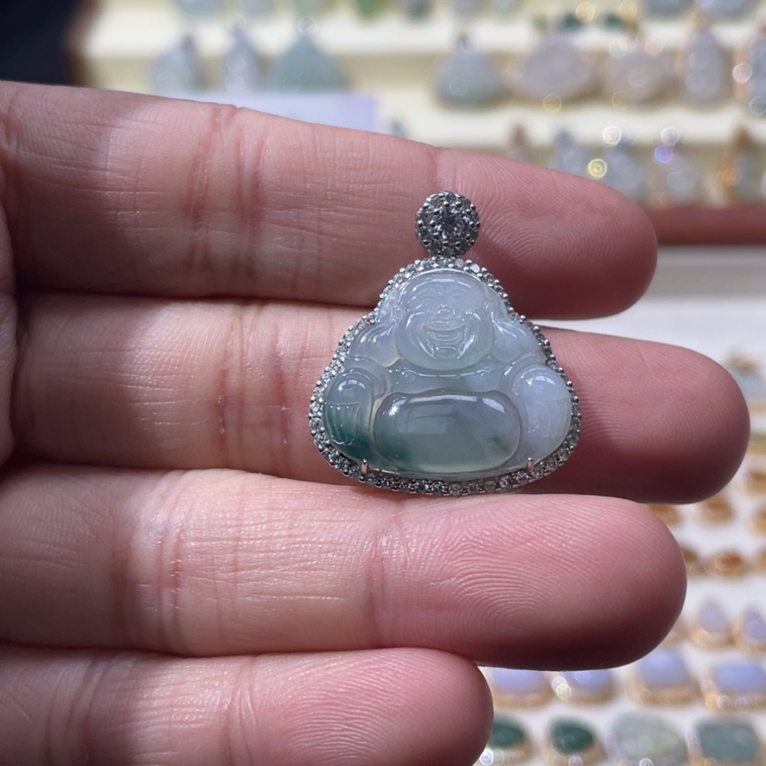 翡翠银S925镶嵌颈饰