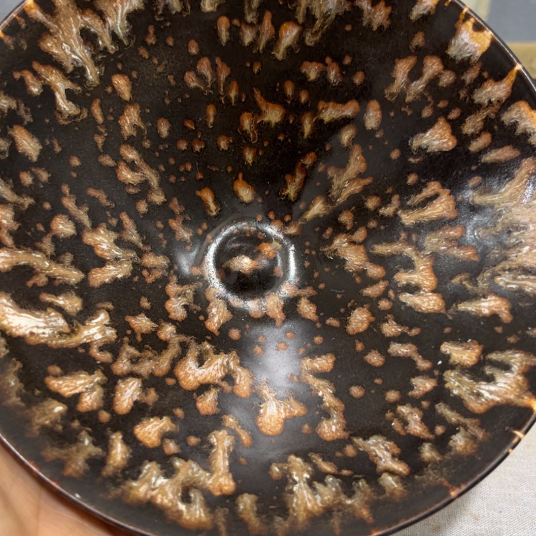 尚***室陶摆件吉州窑虎斑大碗