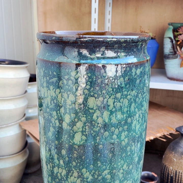 紫砂花盆高约43口约22