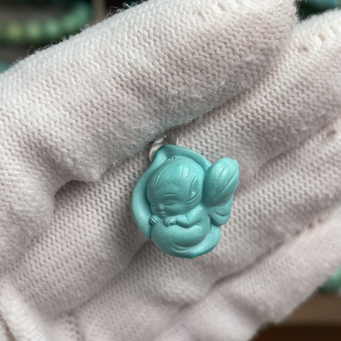 绿松石未镶嵌蝴蝶仙子36