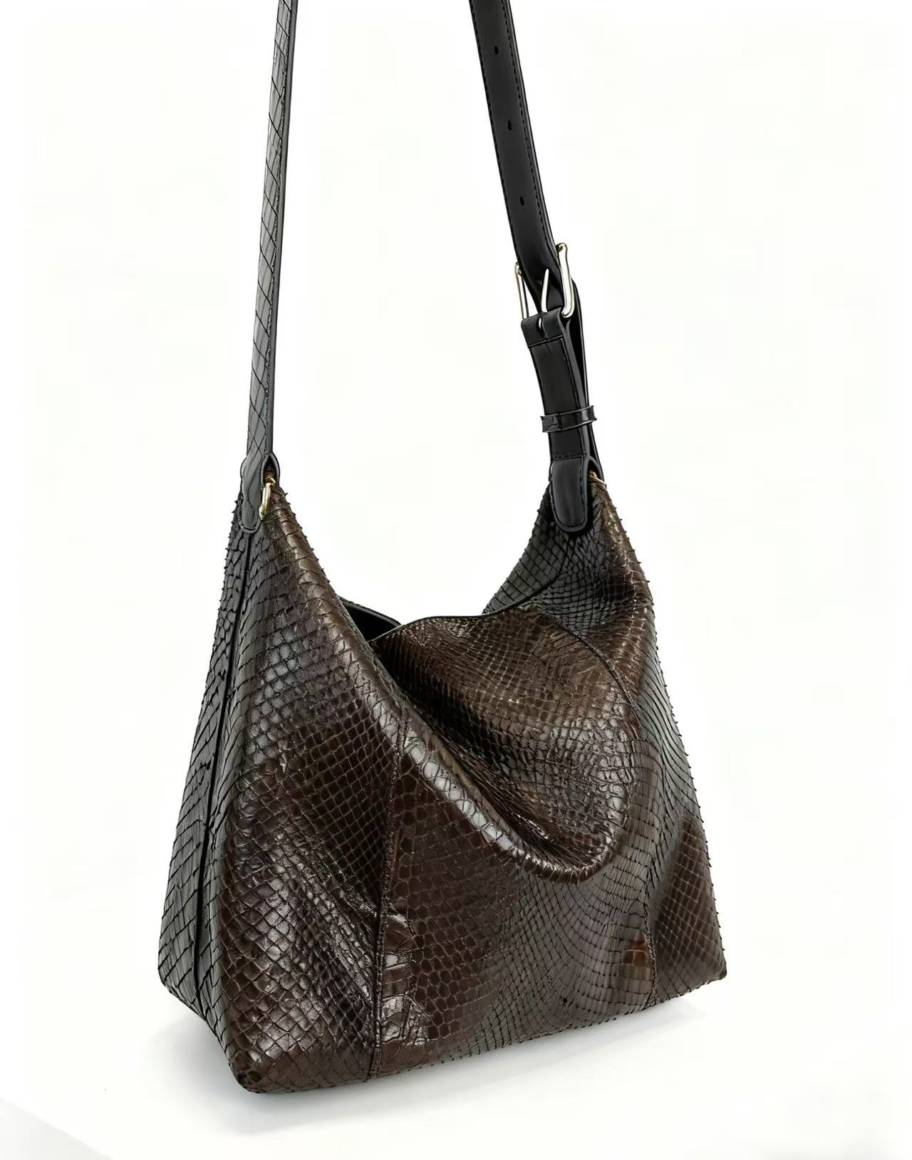 ROW系列 蛇皮单肩手提hobo包时尚百搭