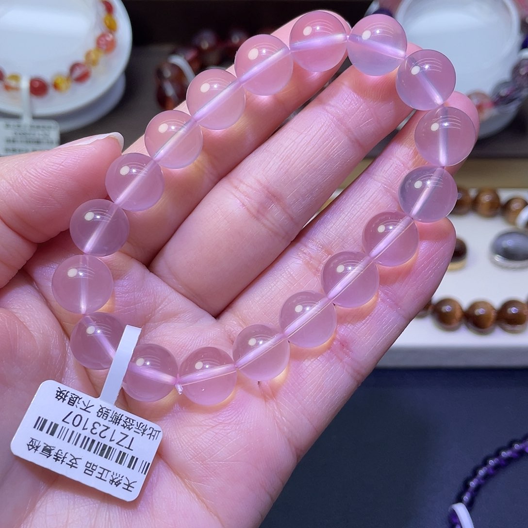 水晶手链未镶嵌粉晶手链