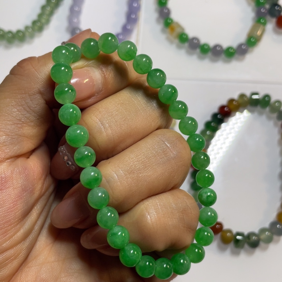 未镶嵌定制翡翠珠串