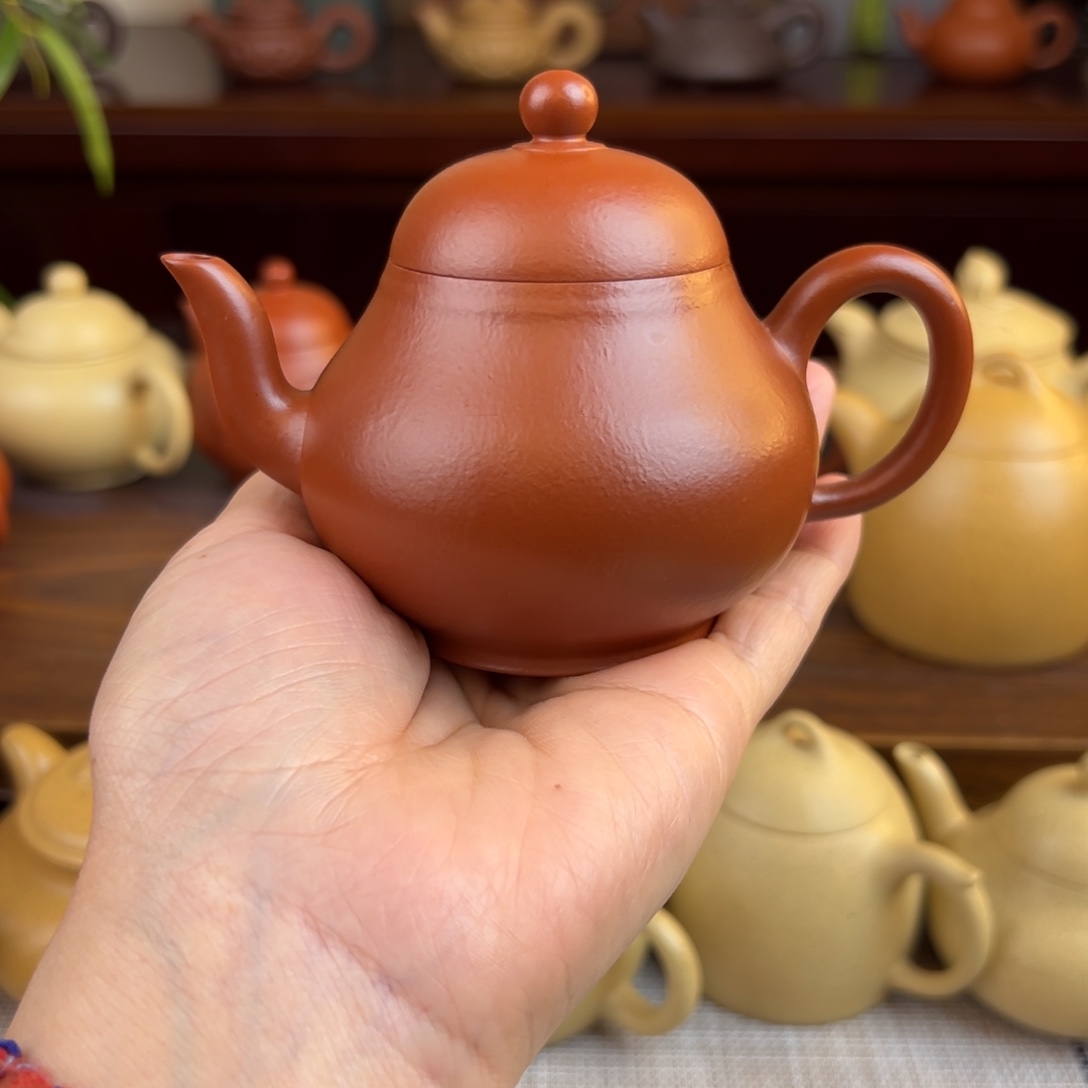 我***家茶壶紫砂朱泥高梨全手160cc