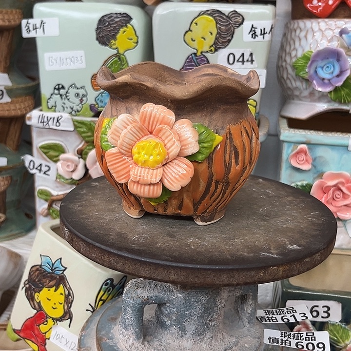 紫砂花盆粗陶材质多肉花盆