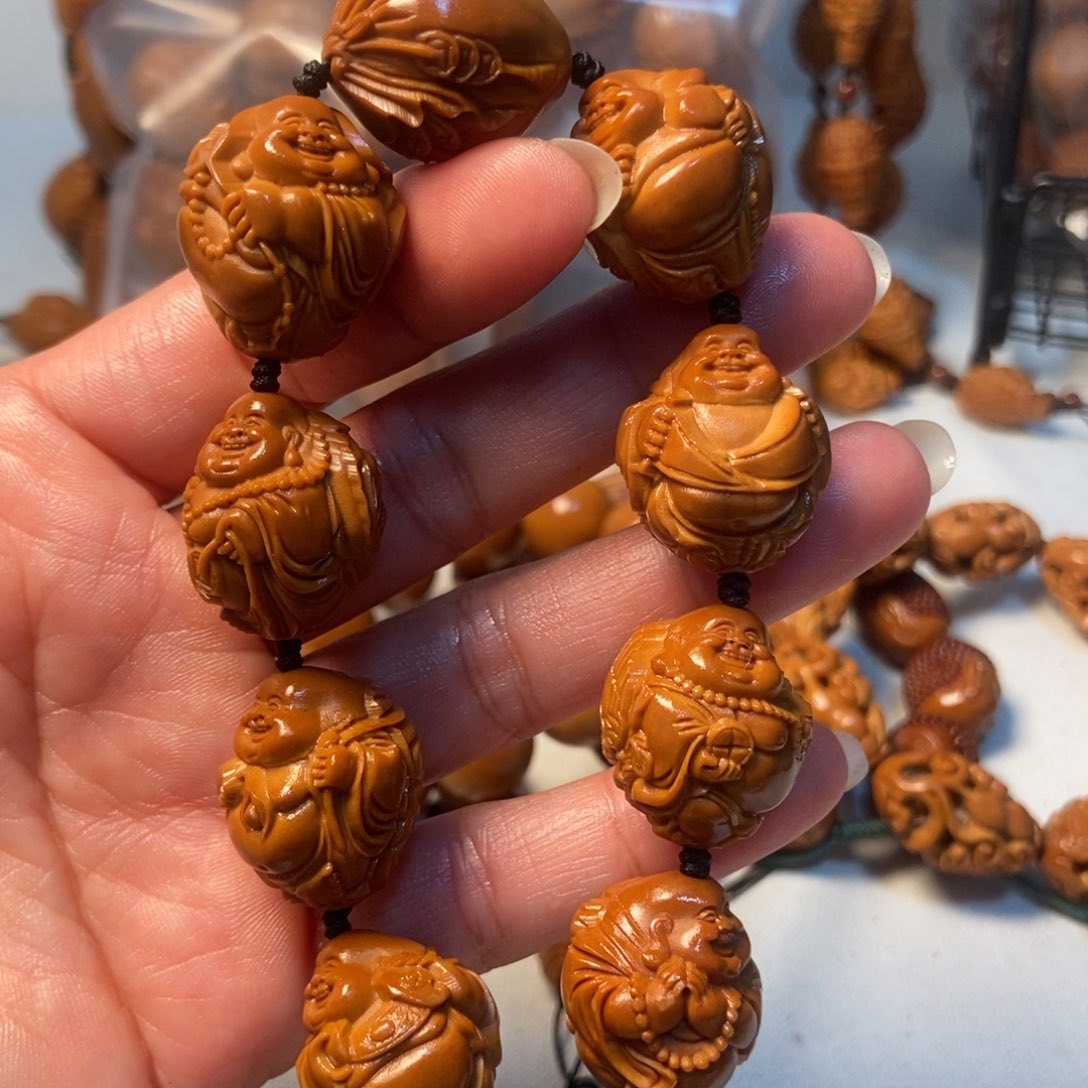 橄榄核手串/手链瑞兽弥勒20