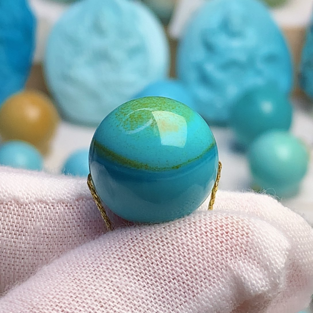 未镶嵌绿松石珠宝奇石16.5毫米