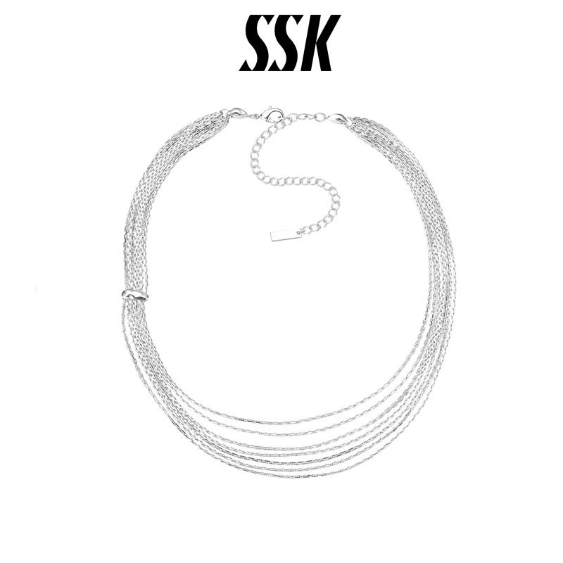 SSK 铜合金项链 轻奢小众设计高级感多层项链