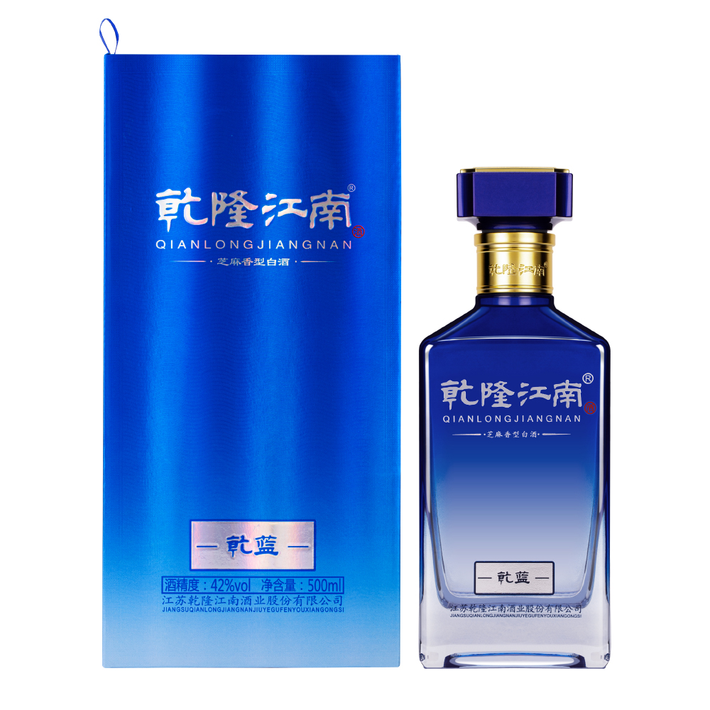 乾隆江南乾隆江南乾蓝白酒芝麻香型白酒500ml瓶*6瓶 整箱装500