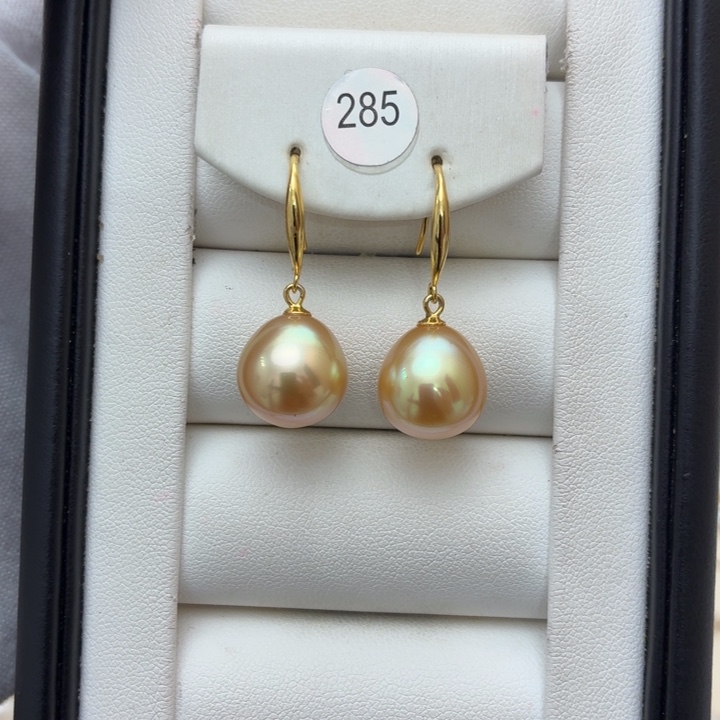 耳饰银S925镶嵌海水珍珠