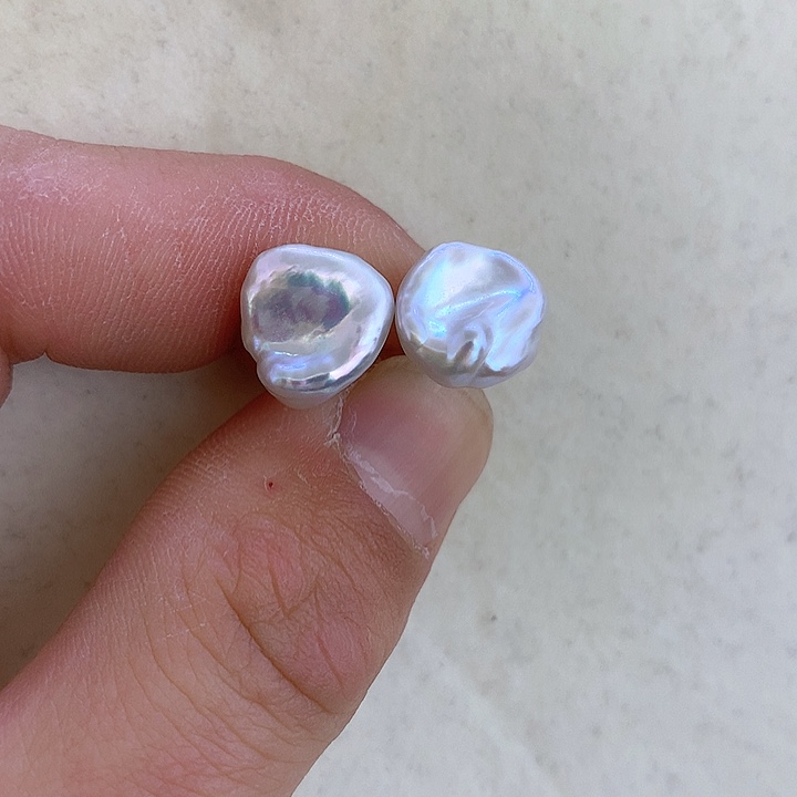 淡水珍珠耳饰银S925镶嵌定制