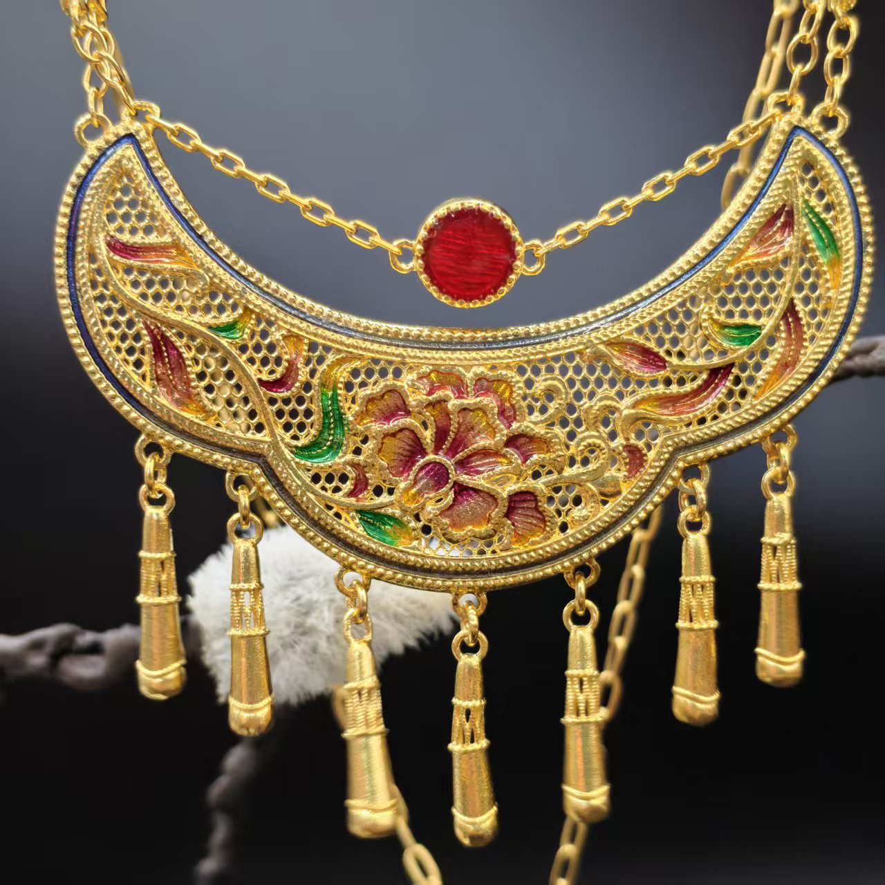 【恒潮珠宝】19.34g足金古法国风项链H096889