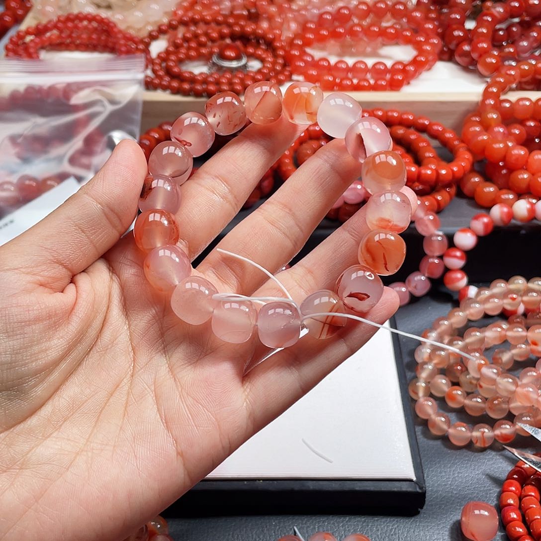 伯***料手链未镶嵌南红玛瑙