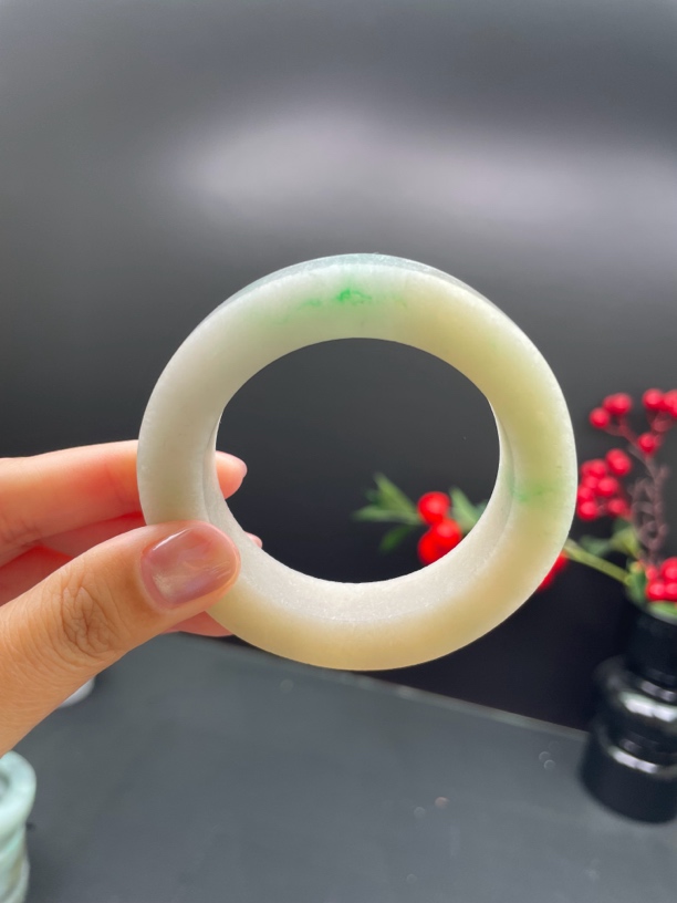 天然A货黄加绿翡翠手镯