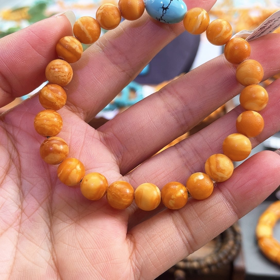 琥珀手链未镶嵌手串