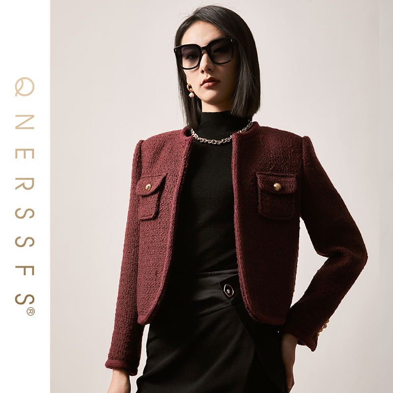 【丽公主专属】卿奈儿时装周走秀『经典CE风』羊毛粗花呢外套C2003