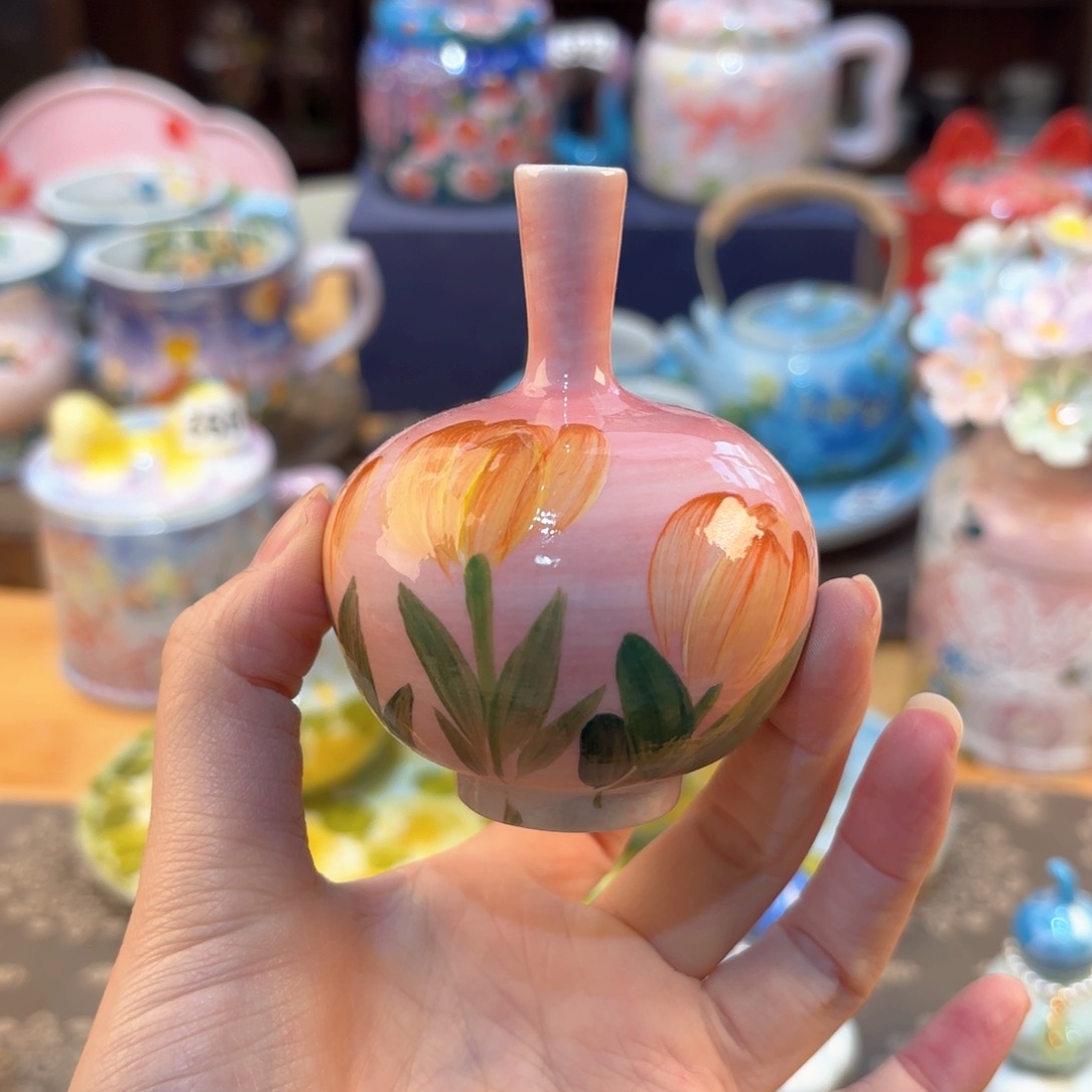 景德镇手绘高温釉下彩陶瓷茶具