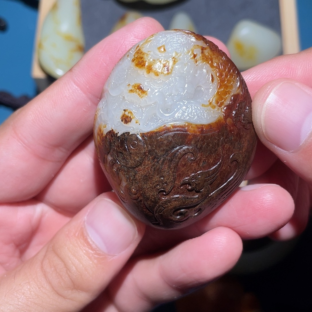 X***K和田玉未镶嵌车挂