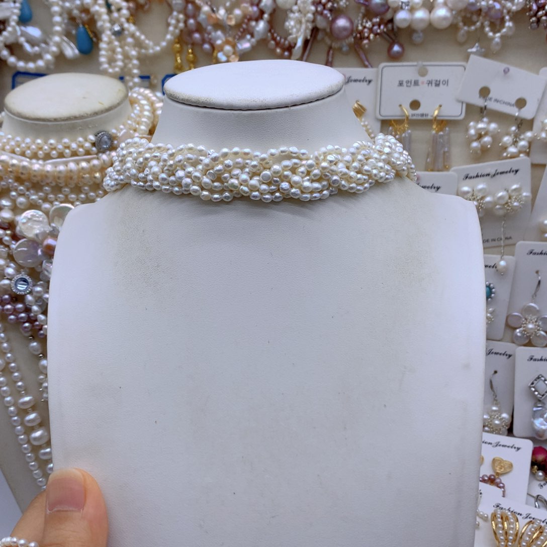 人***梦合金淡水珍珠项链耳饰