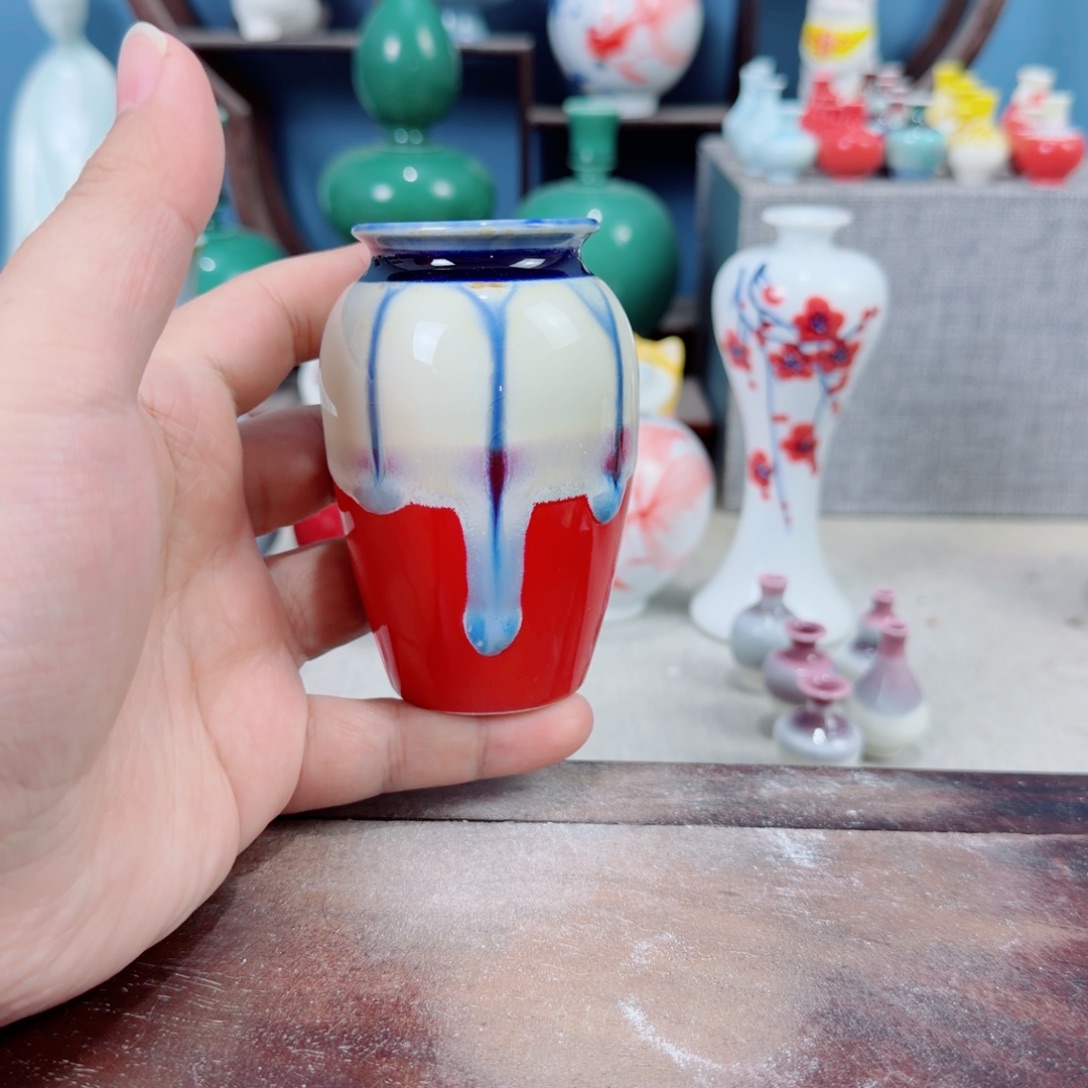 陶瓷手工小花器摆件