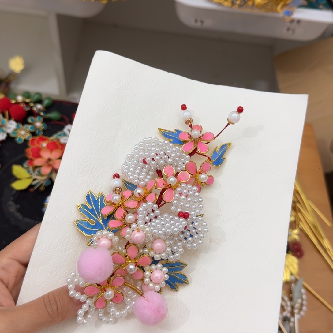 醋酸铁合金鹅毛仿点翠