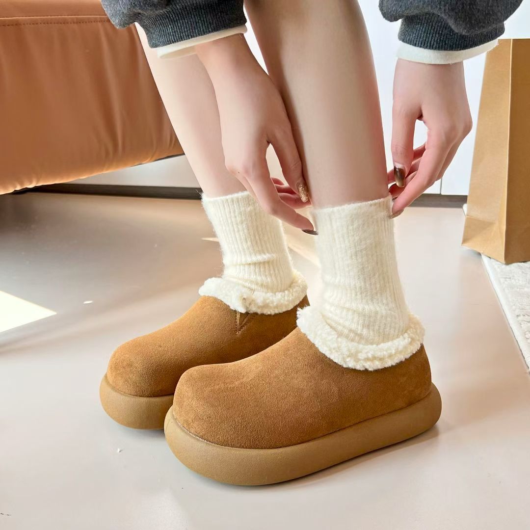 小土豆～爆款包跟一脚蹬雪地靴外穿加绒保暖防滑勃肯棉鞋女