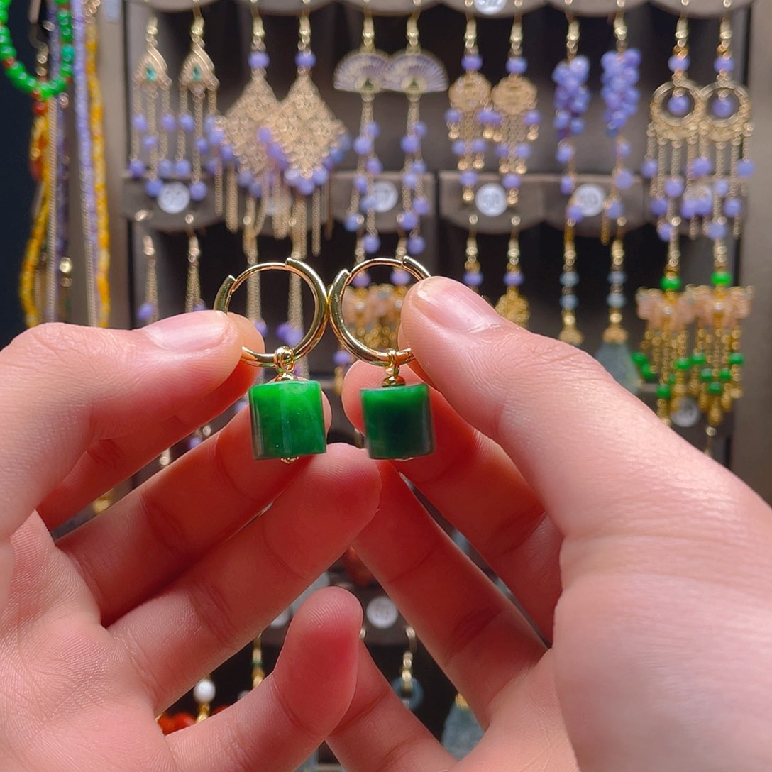 玛瑙/玉髓耳饰合金饰品