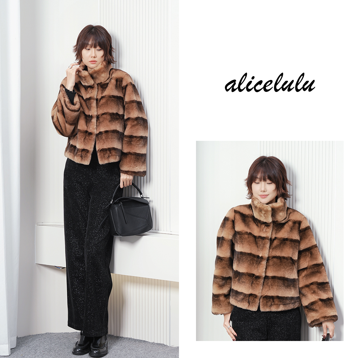 alicelulu 羊羔毛茸茸.法式轻奢外套又软又暖S2145688Tr