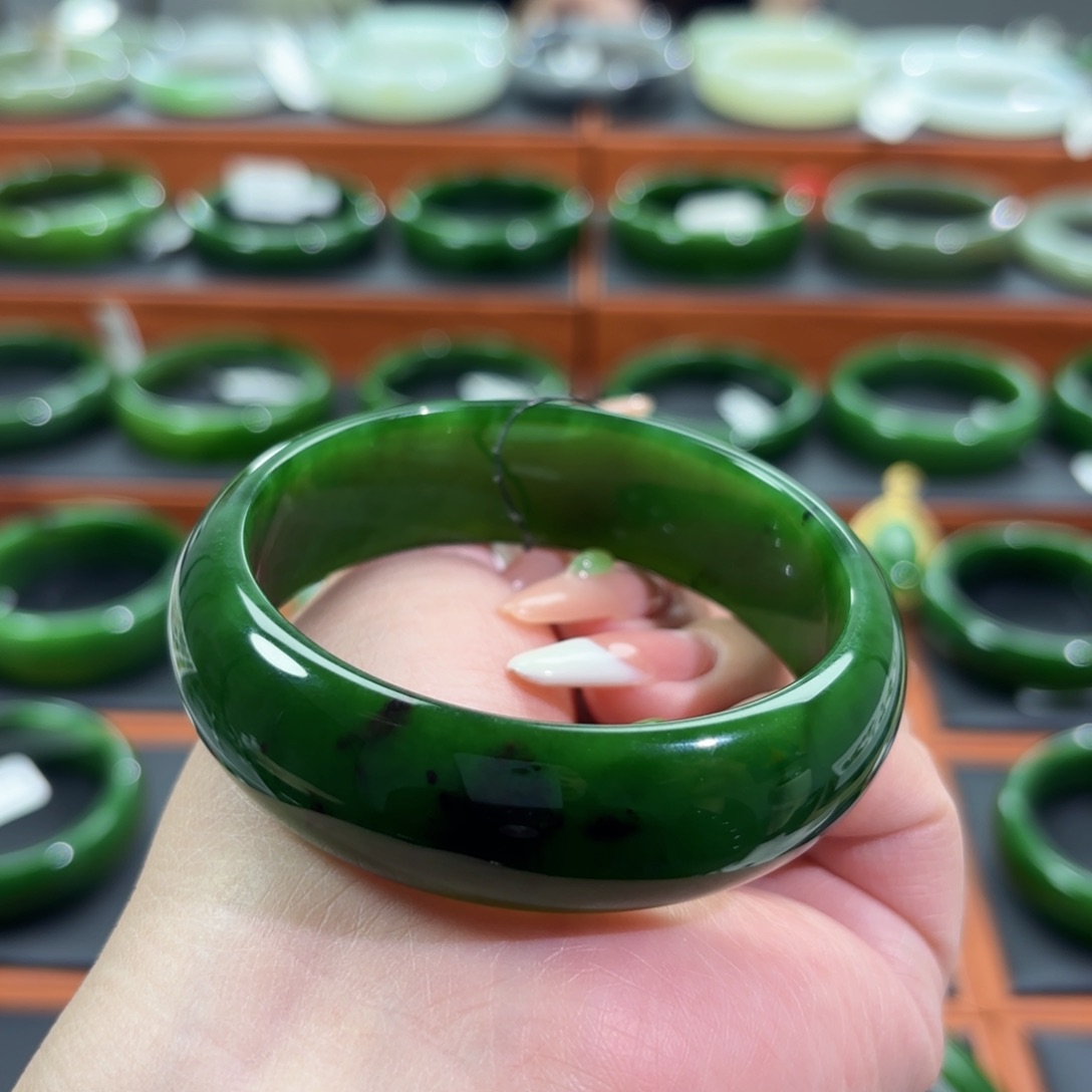 和田玉未镶嵌手镯58-59