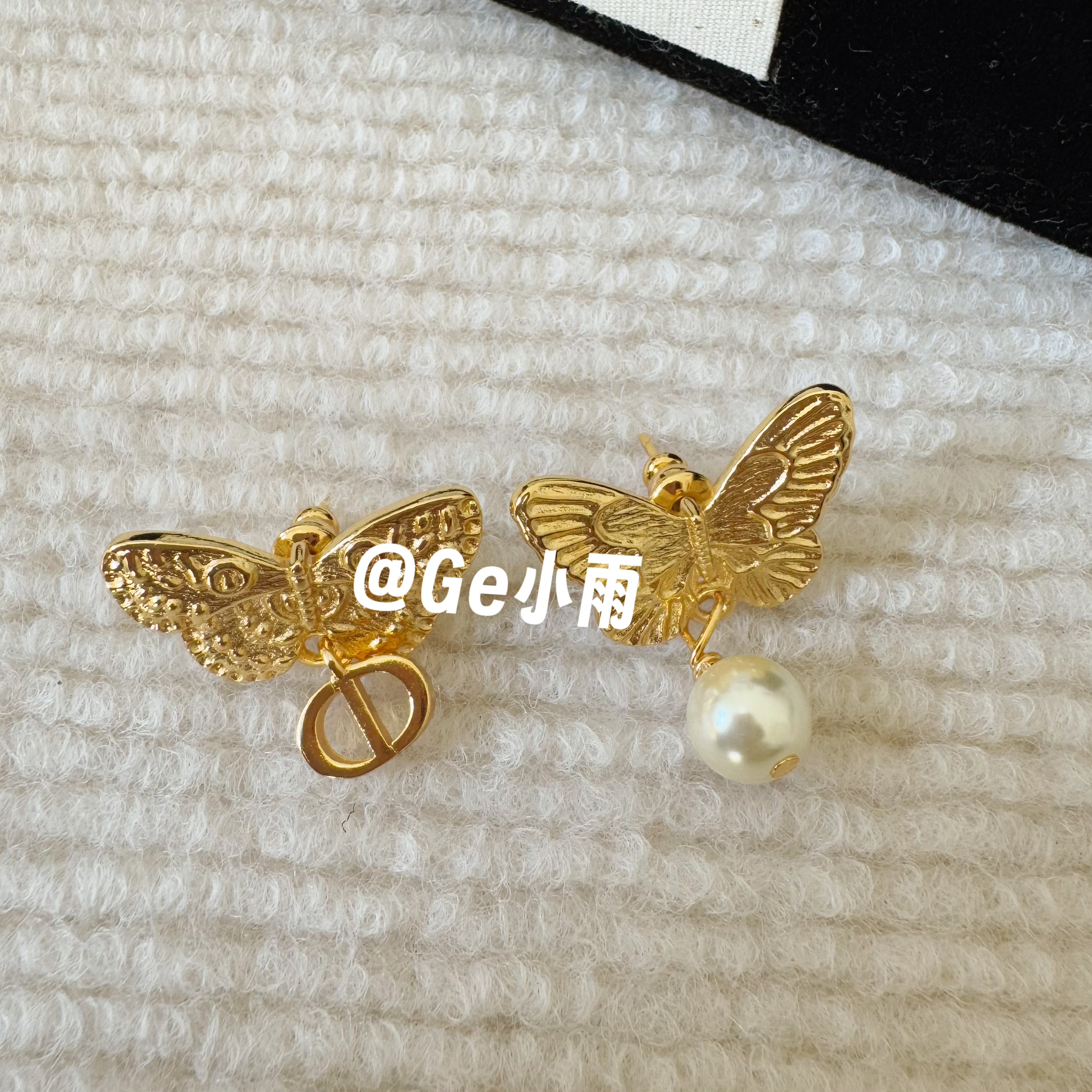 铜合金耳饰 【EYW-04】A/B款蝴蝶小吊坠耳钉