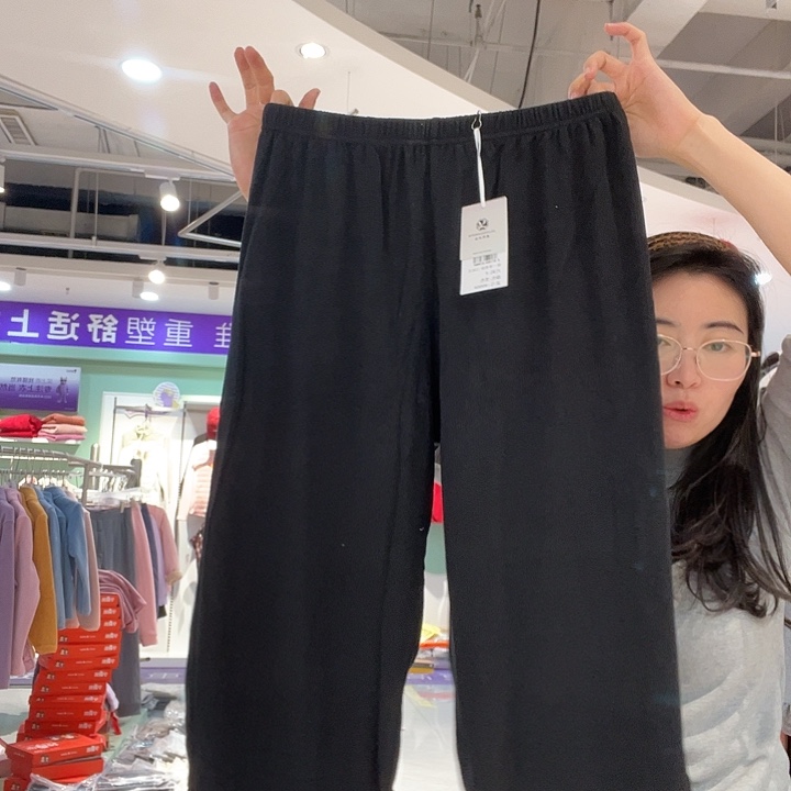 8986黑色阔腿裤90-150斤