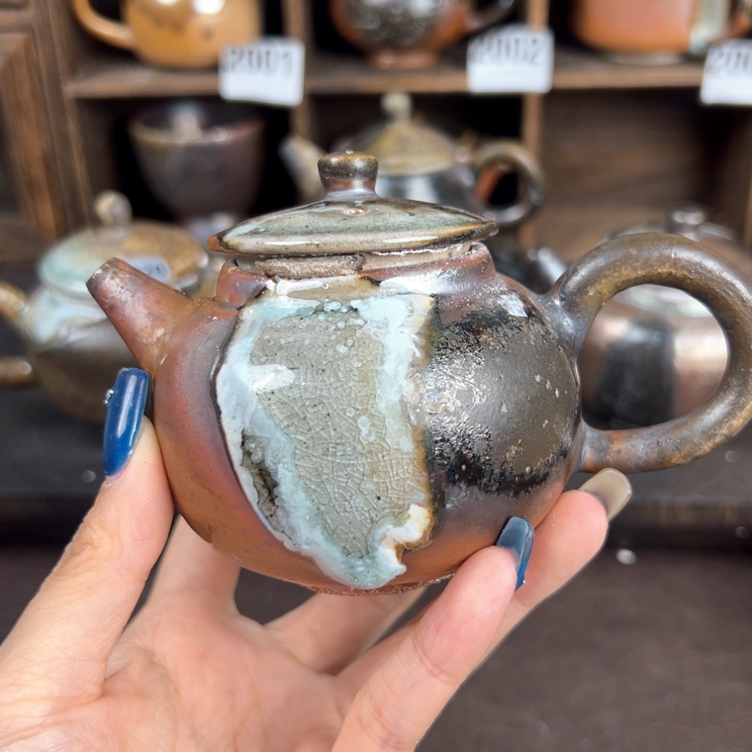杯单**爸柴烧茶器窑宝壶