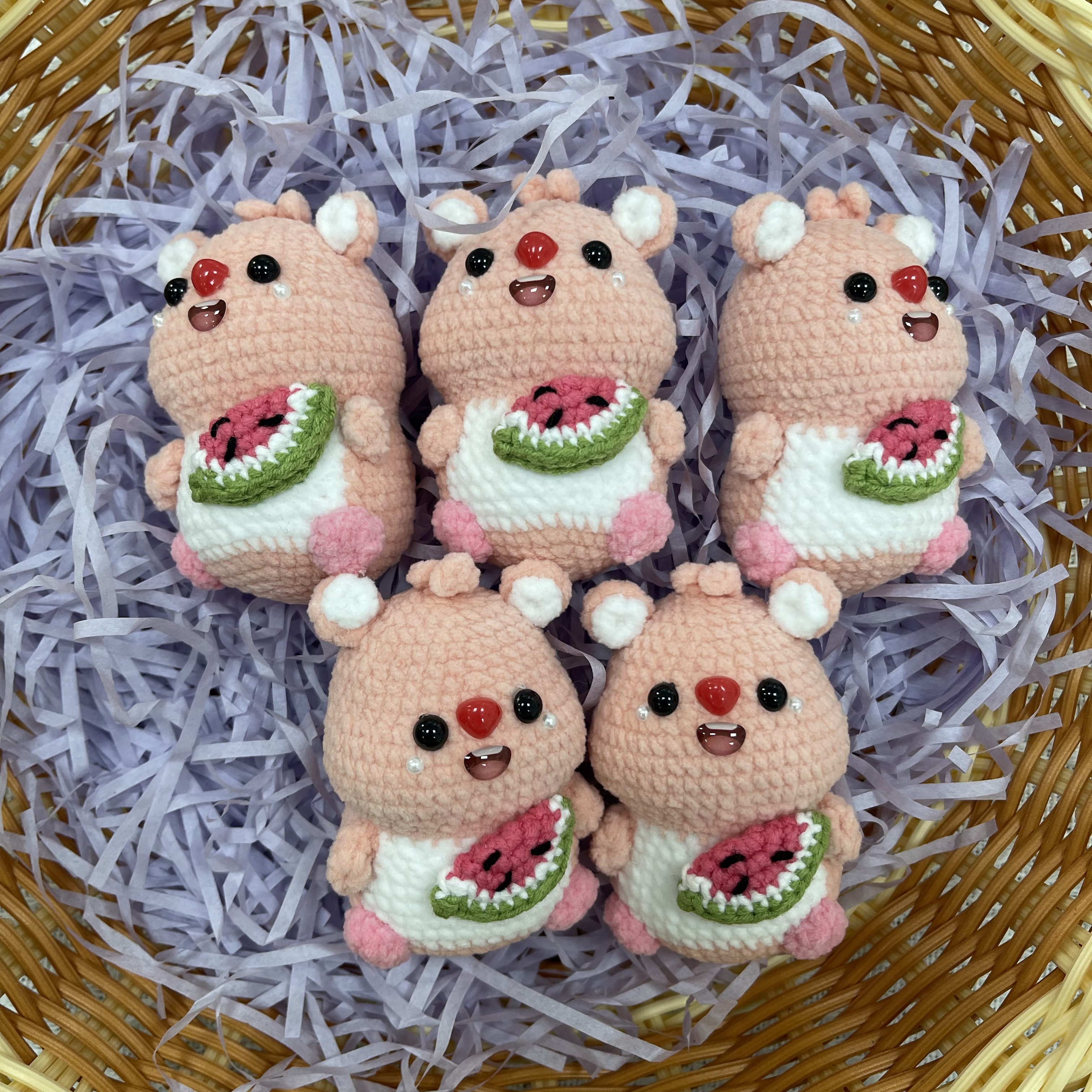 【粉丝回馈】吃瓜露比手工钩织