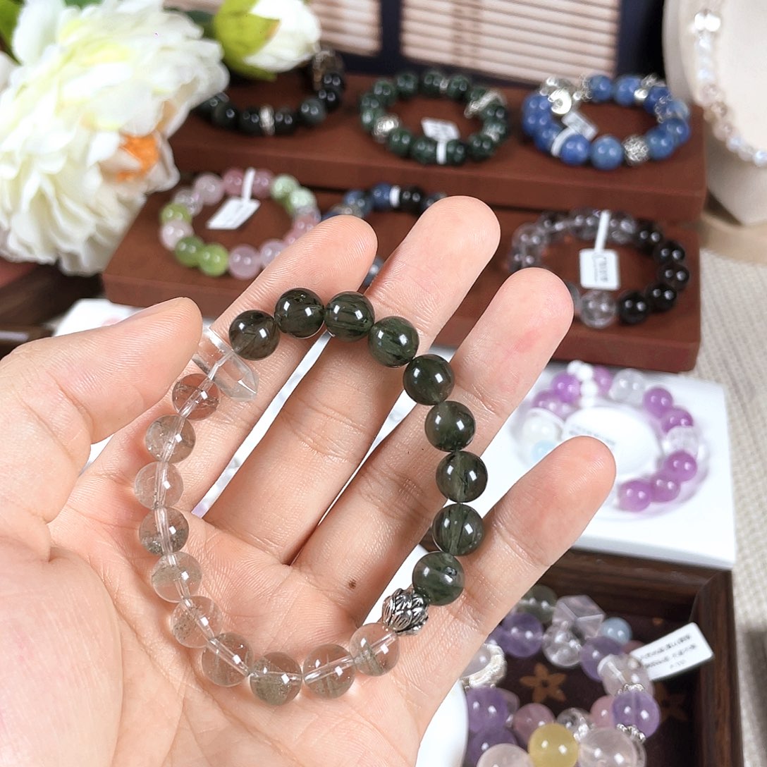 水晶手串合金B****R绿兔毛绿幽灵