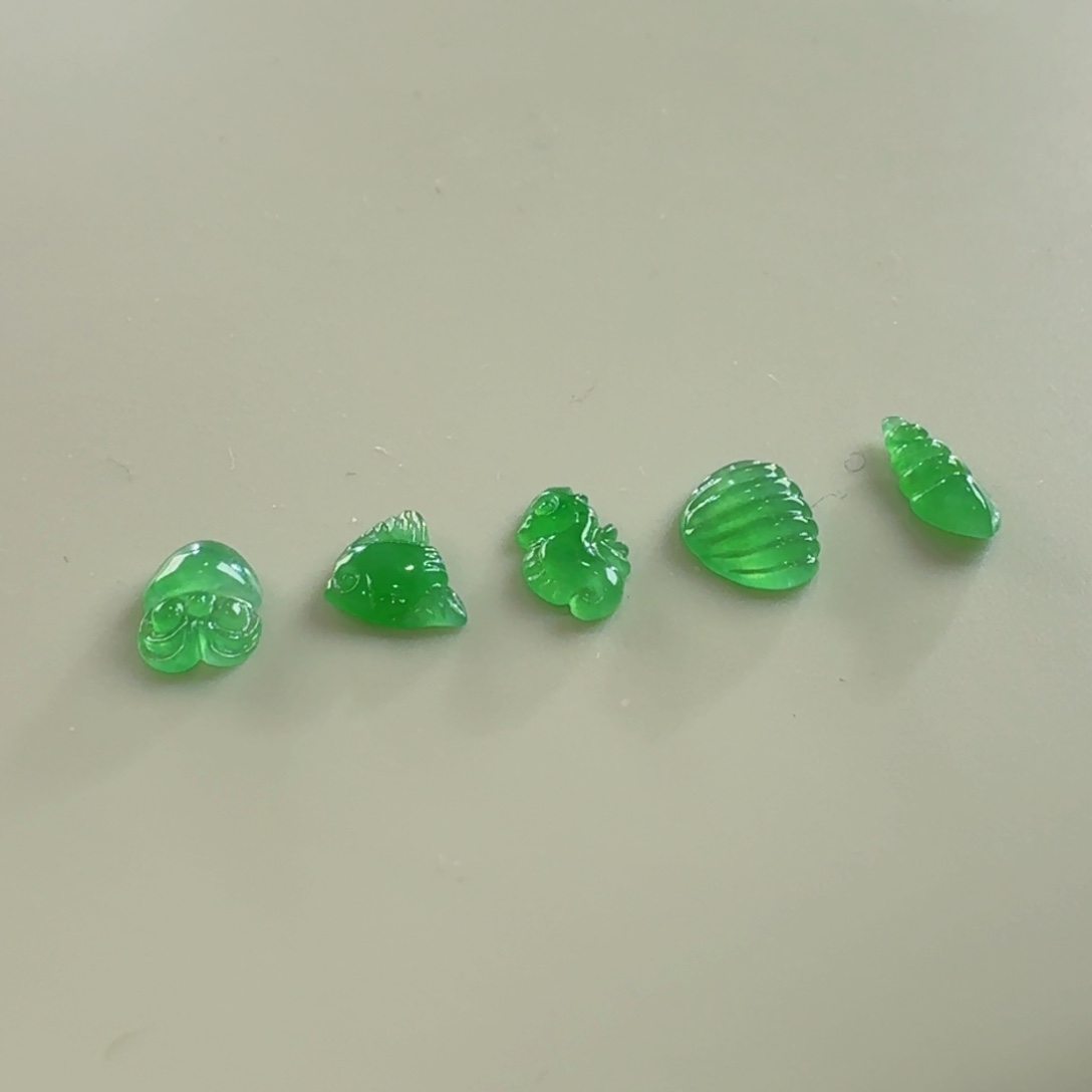 翡翠散珠冰阳绿5个