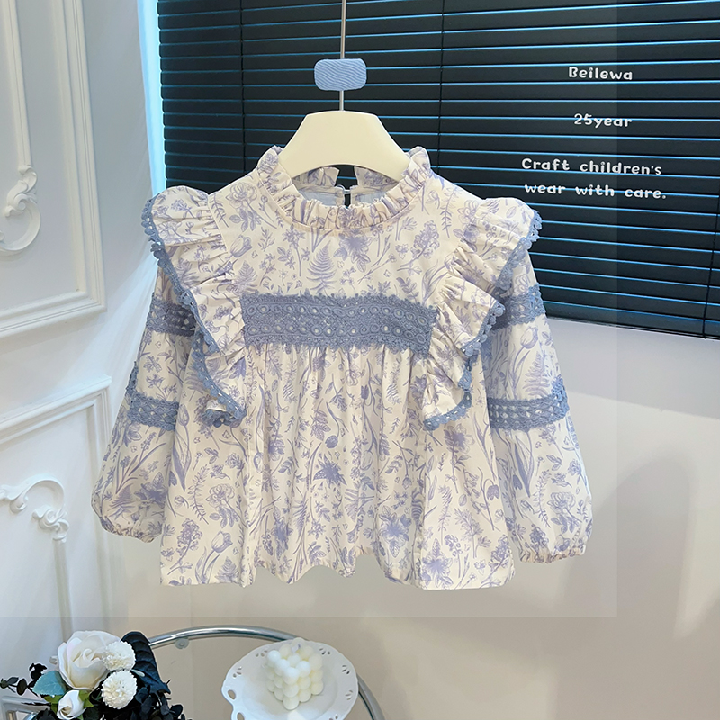 新款女童春秋装纯棉韩版长袖衬衣女宝宝休闲衬衫上衣儿童洋气童装