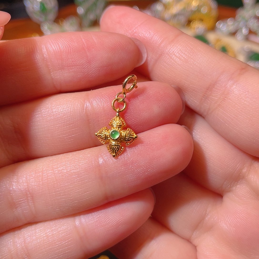 翡翠吊坠(不含链)银S925镶嵌