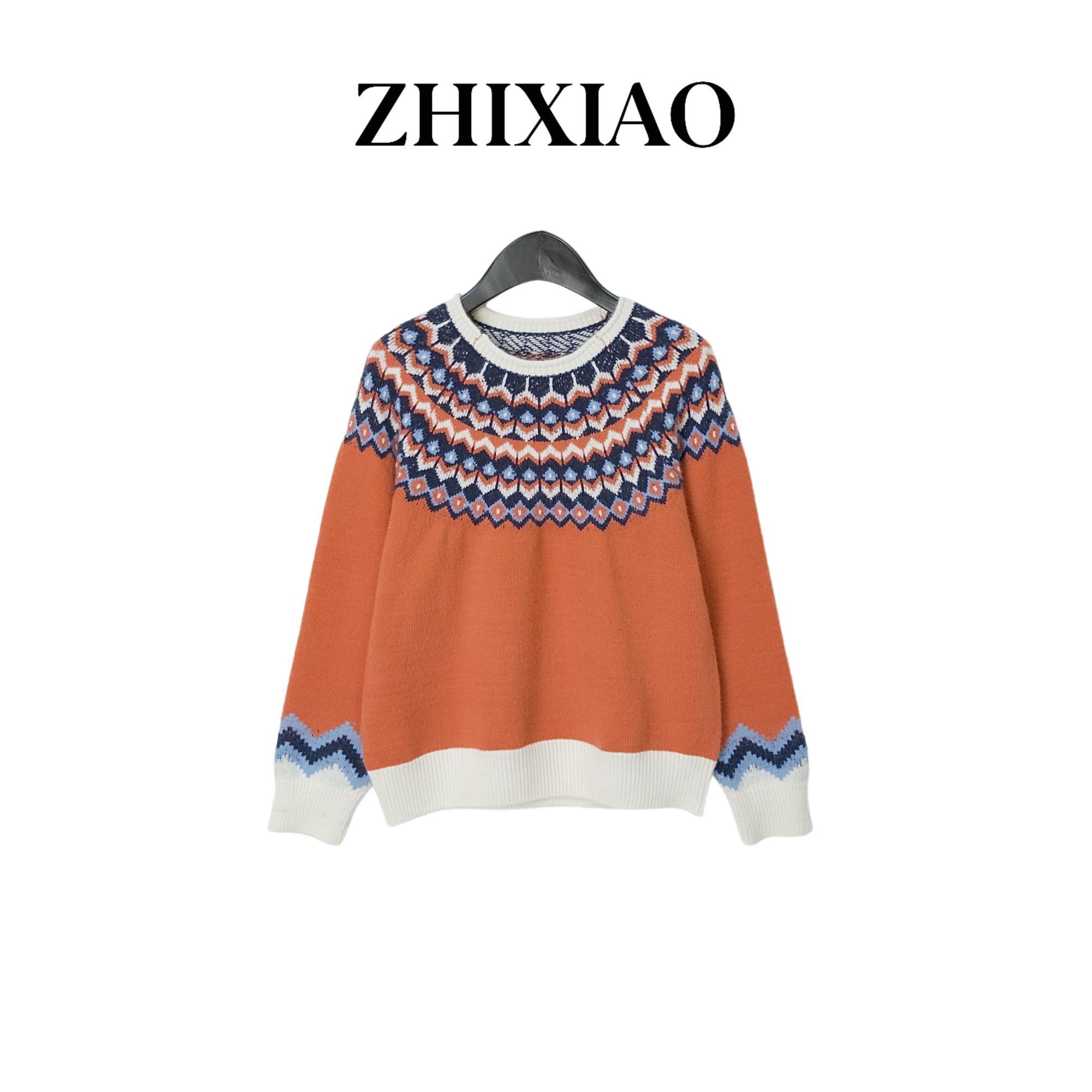 【ZHIXIAO】秋冬新款：提花针织毛衣TR1161