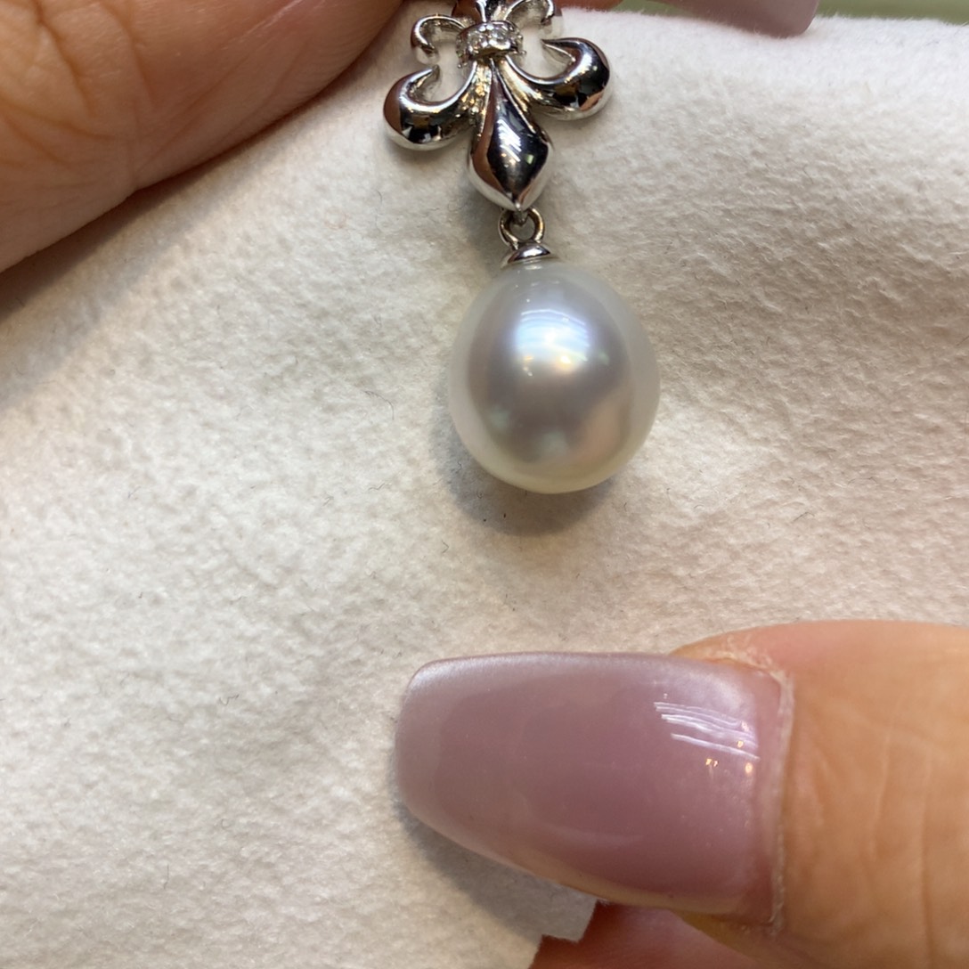 颈饰银S925镶嵌海水珍珠