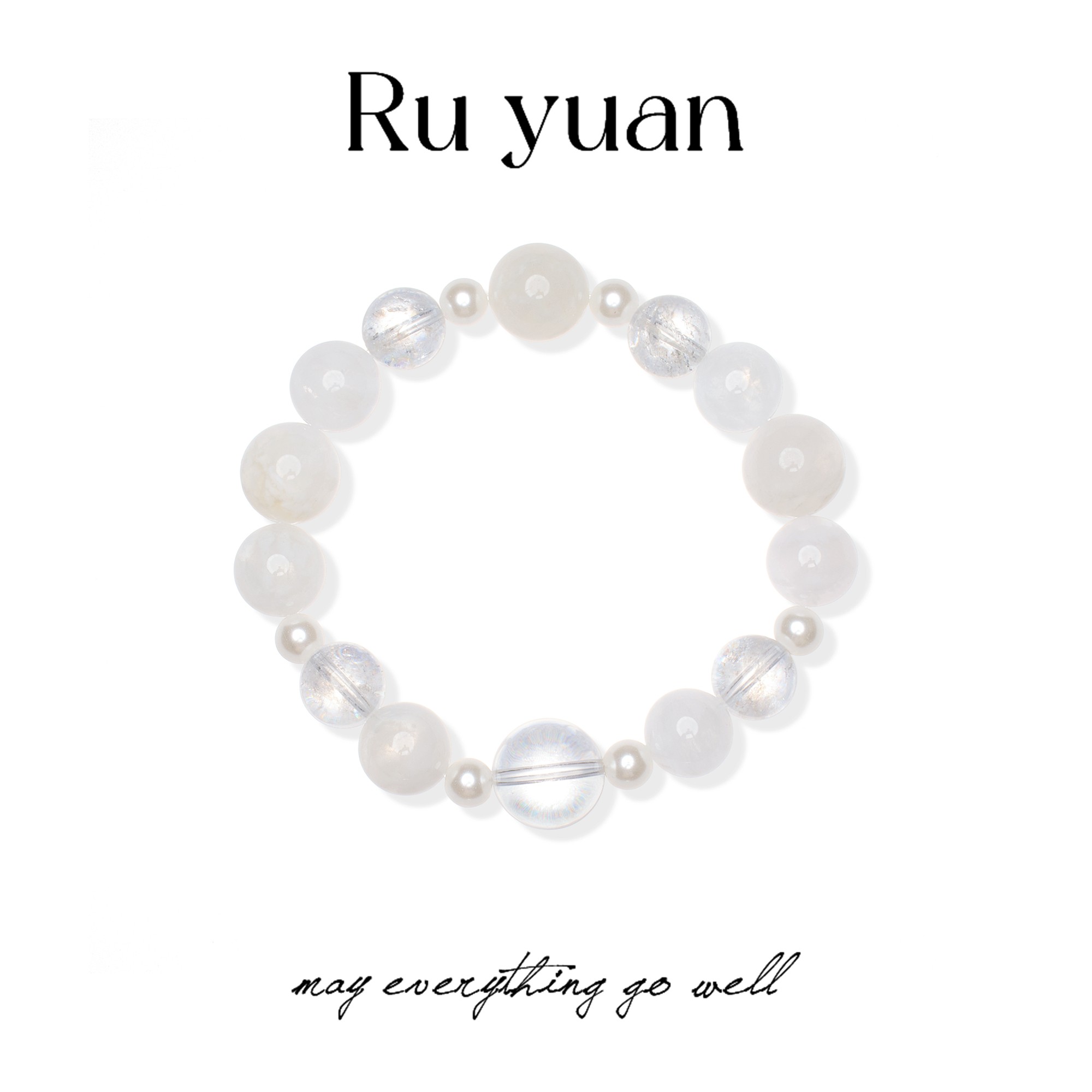 【白茶幽灵】水晶手串 颜色微差 多样性发其一 RYZG0031