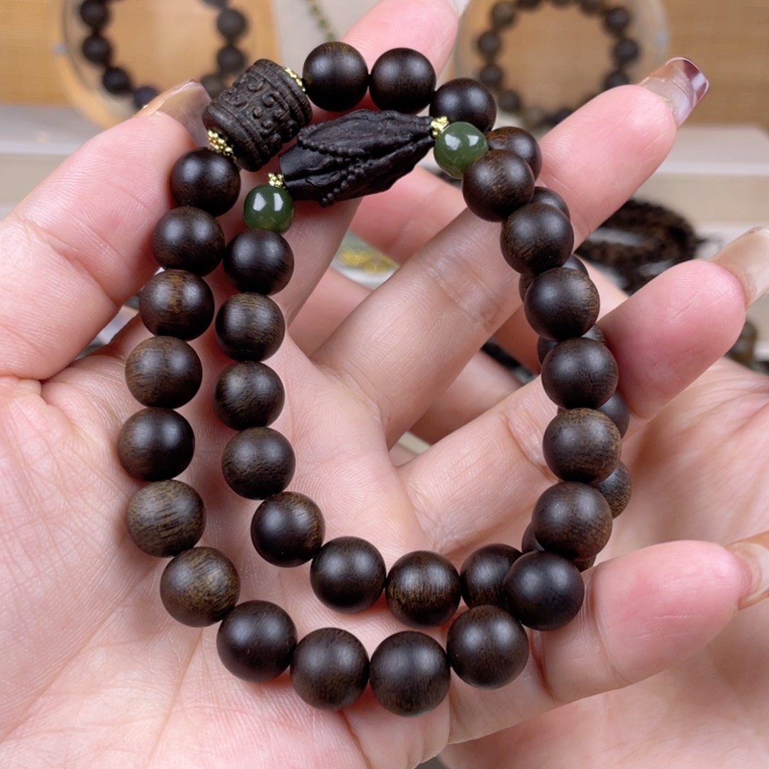 沉香手串奕*越南芽庄白棋楠