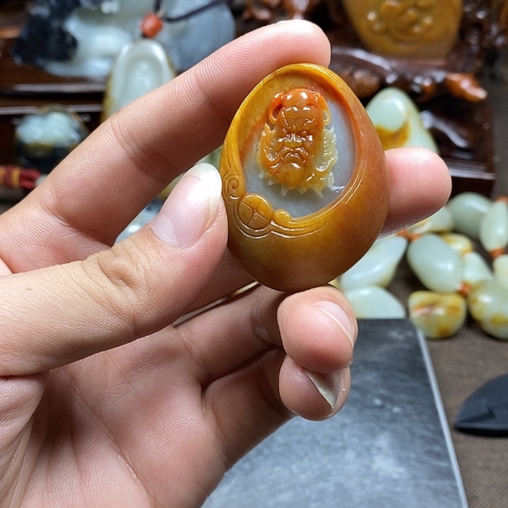 和田玉未镶嵌挂件