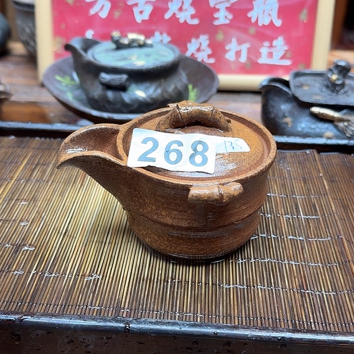 纯手工制作粗陶茶具