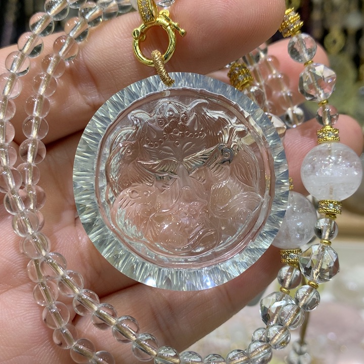 水晶颈饰未镶嵌天然